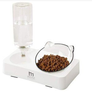 Tilted Cat Bowl Set for Food and Water